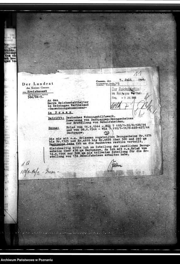 Obraz 15 z jednostki "Bau von Behelfsheimen im Kreise Gnesen (Gniezno)"