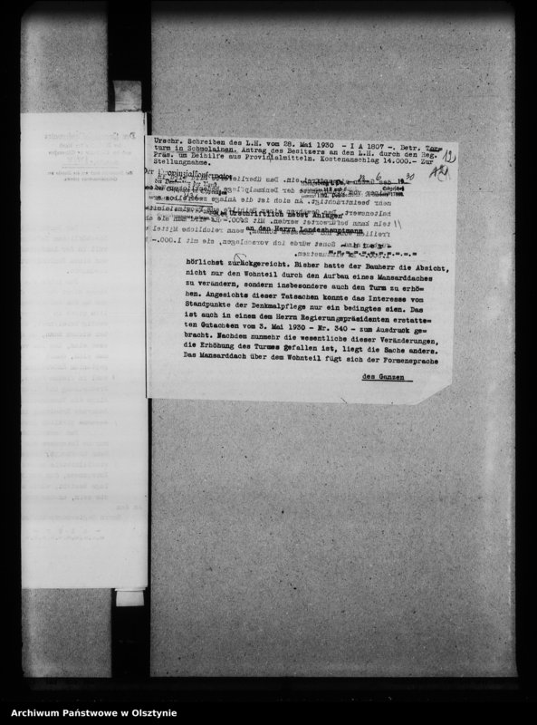 image.from.unit.number "Schmolainen, Torturm und Schloss"