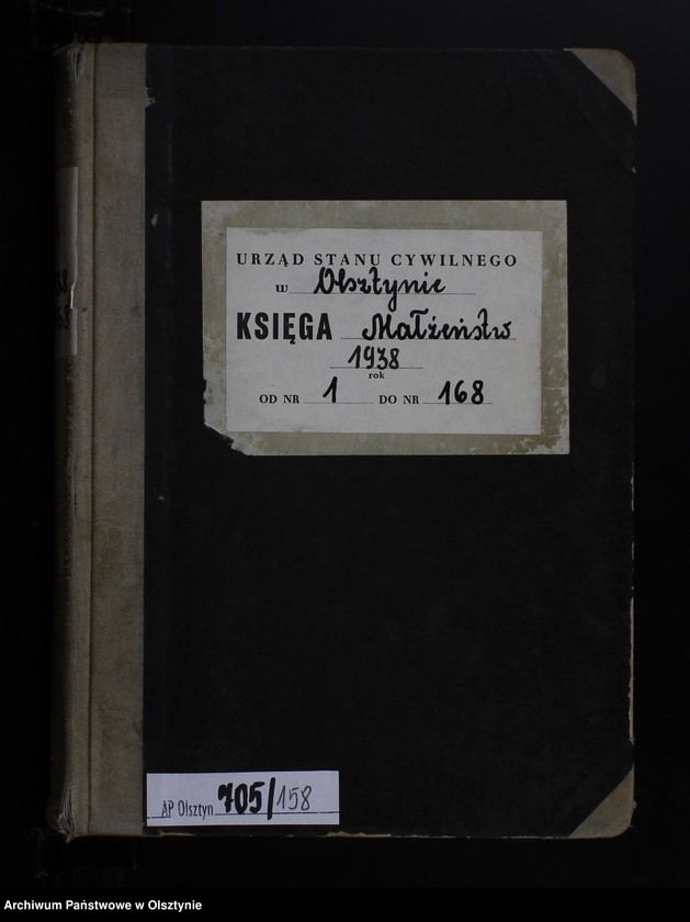 image.from.unit.number "Heirats-Haupt-Register Tom I, Nr 1-168"