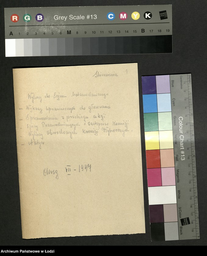 Obraz 2 z jednostki "Wybory do Sejmu okręg VII Skierniewice [- sprawozdania z przebiegu akcji wyborczej i głosowania, składy osobowe Obwodowych Komisji Wyborczych]"