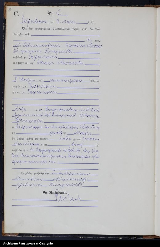 image.from.unit.number "Sterbe-Haupt-Register Nr 1 - 45"