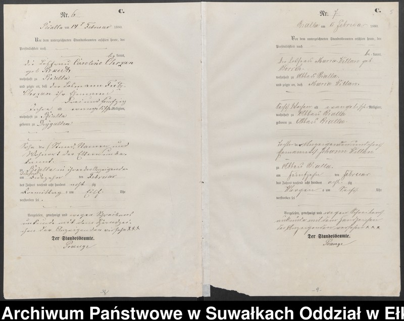 image.from.unit.number "Sterbe-Haupt-Register des Königlich Preussischen Standes-Amtes Bialla Kreis Johannisburg"
