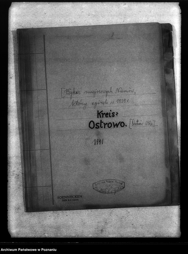 Obraz 4 z jednostki "Kreis Ostrowo (Ostrów Wielkopolski). Wykaz miejscowych Niemców, którzy zginęli w 1939 roku"