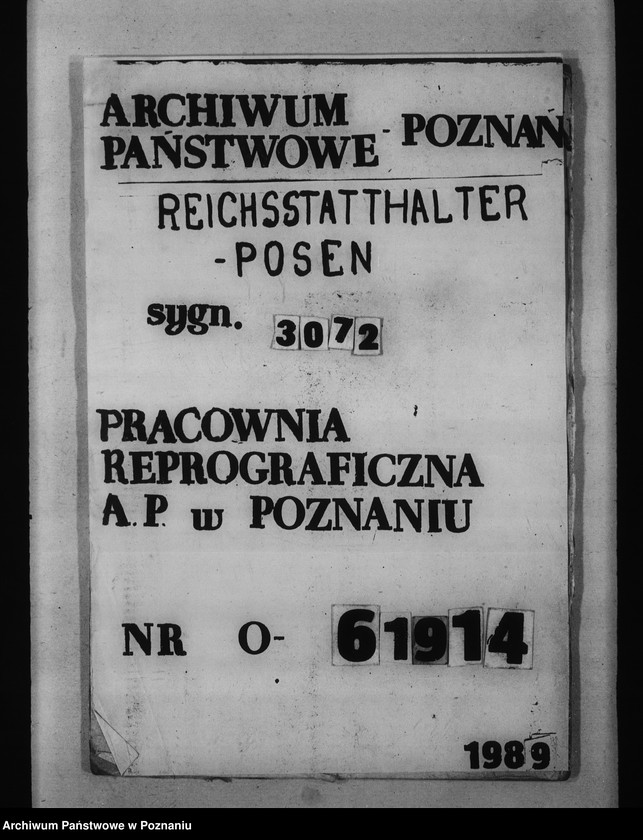 Obraz 1 z jednostki "Umbau - Deutsches Schloss in Posen. Selbstkostenvertrag"
