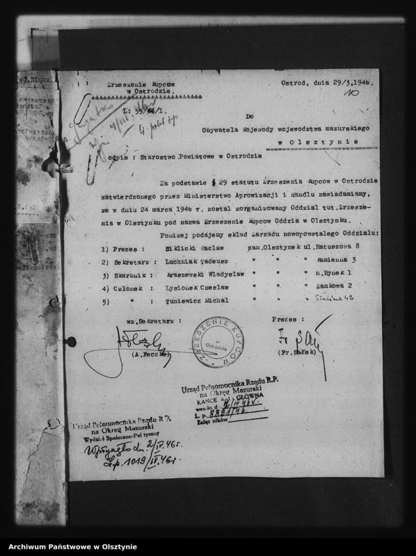 image.from.unit.number "Wykaz organizacji, związków, partii politycznych"