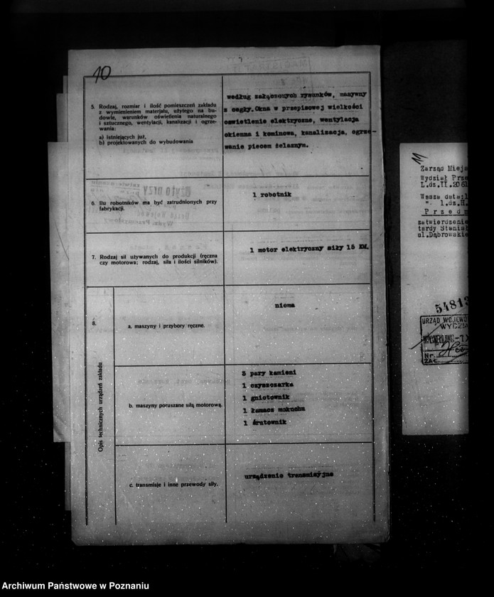 Obraz 14 z jednostki "Zatwierdzenie zakładu przemysłowego /Fabryki musztardy/ St. Robińskiego w Poznaniu"