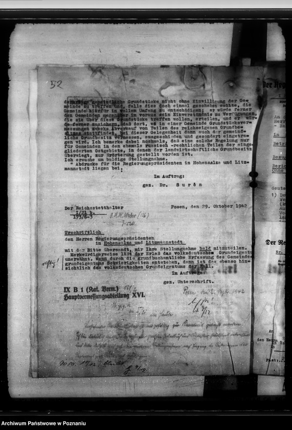 Obraz 18 z jednostki "Erwerb der beschlagnahmten Grundstücke und Gebäude"