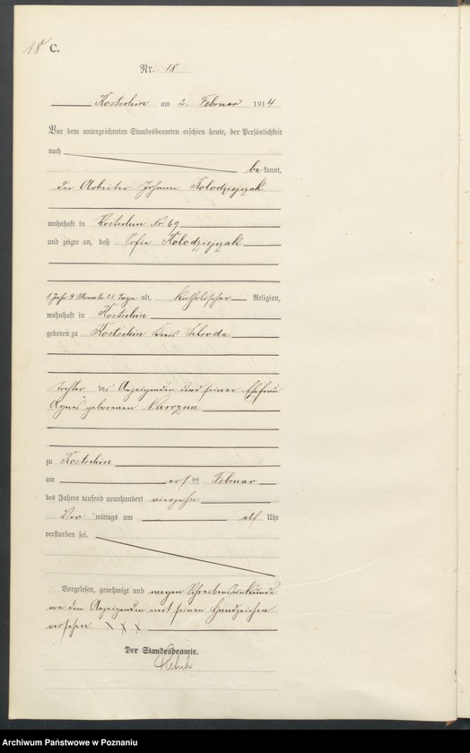 Obraz 20 z jednostki "Sterbe-Haupt-Register"