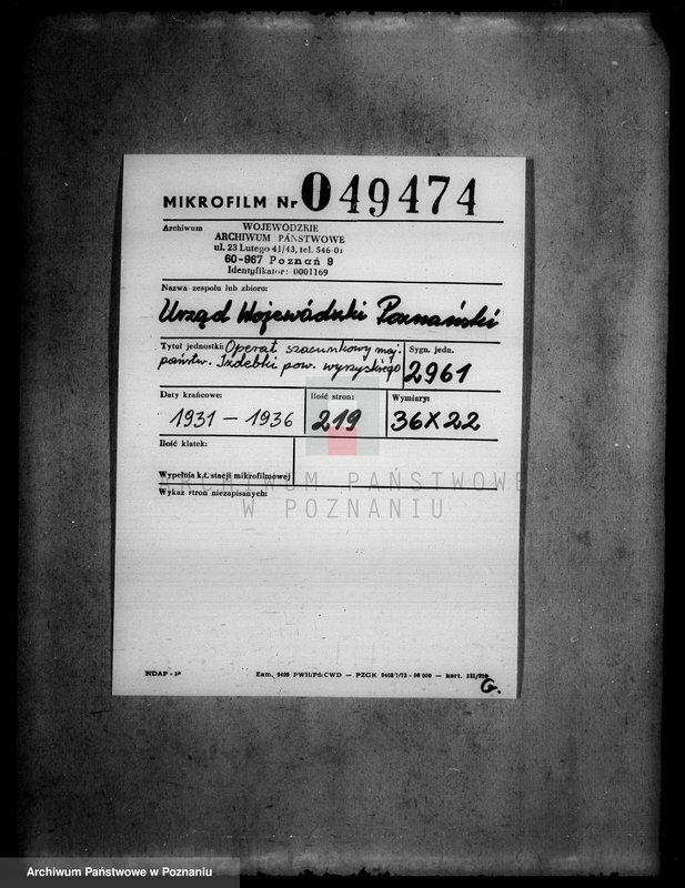 Obraz 2 z jednostki "Operat szacunkowy majątku państwowego Izdebki powiatu wyrzyskiego"