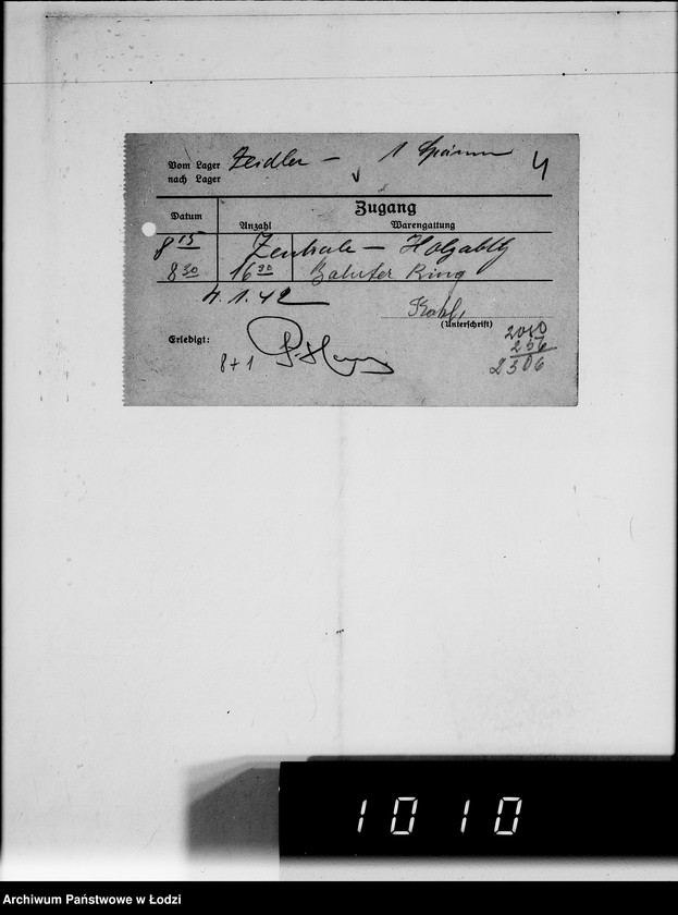 Obraz 8 z jednostki "Hermann Zeidler [rachunki za usługi transportowe dla Getta]"