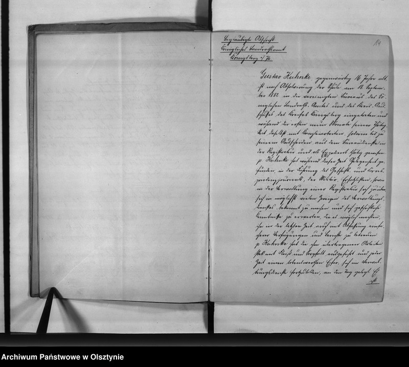 image.from.unit.number "Kanzlei Hilfsarbeiter Kuhnke [Gustav Albert], den 11.2.[18]97 Regierungs Büreau Diätar, den 1.6.1901 Regi.[ierungs] Hauptkassen Buchhalter"