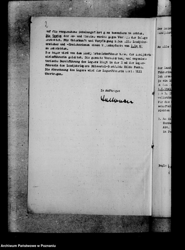 Obraz 6 z jednostki "Rundschreiben der Landjahrbezirksführung"