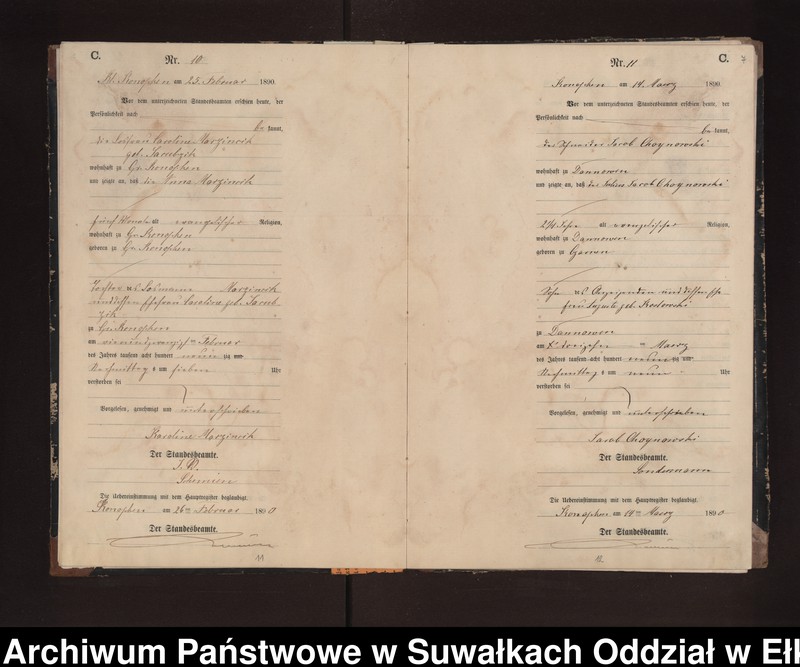 image.from.unit.number "Sterbe-Neben-Register des Preussischen Standes-Amtes Gr. Konopken Kreis Loetzen"