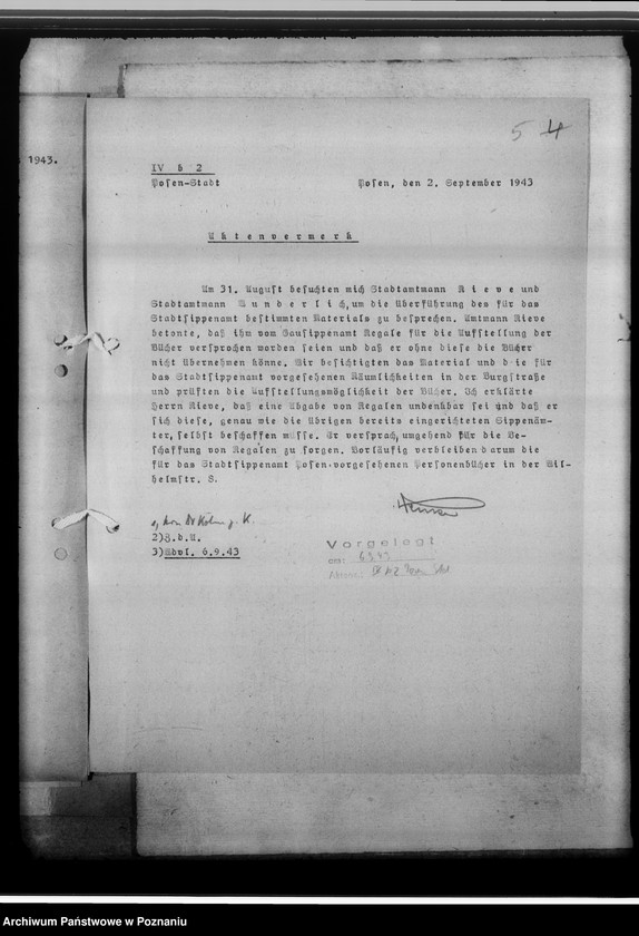 Obraz 10 z jednostki "[Korespondencja w sprawach organizacyjnych, uwagi powizytacyjne], Stadtsippenamt Posen [Poznań]"
