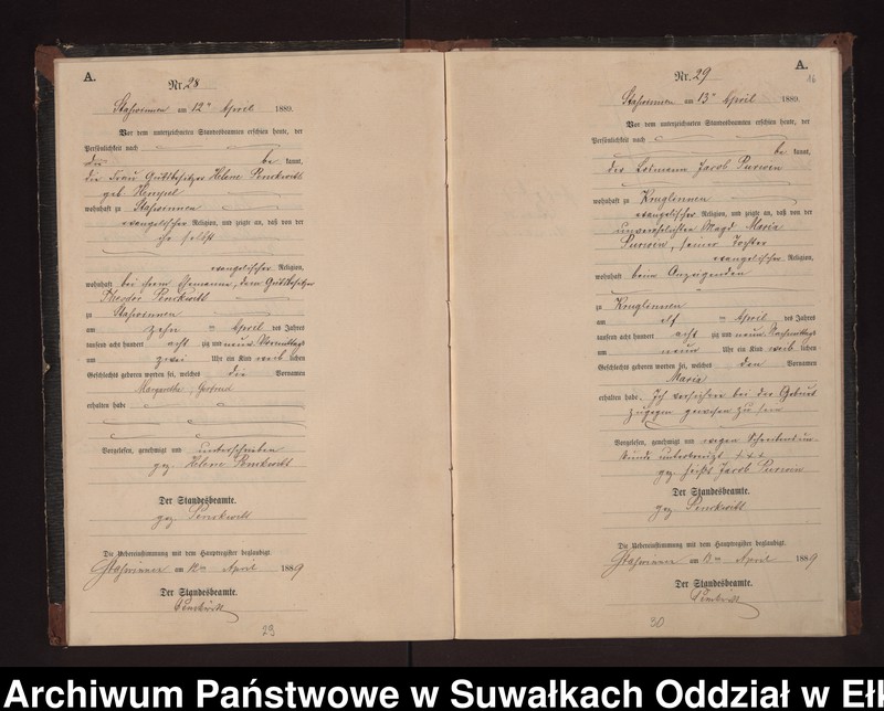 image.from.unit.number "Geburts-Neben-Register des Preussischen Standes-Amtes Stasswinnen Kreis Loetzen"
