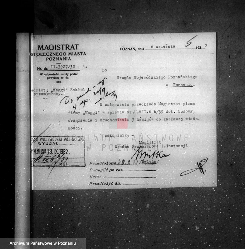 Obraz 10 z jednostki "Zatwierdzenie projektu firmy "Maggi" Spółka z o. o. w Poznaniu nr 536"