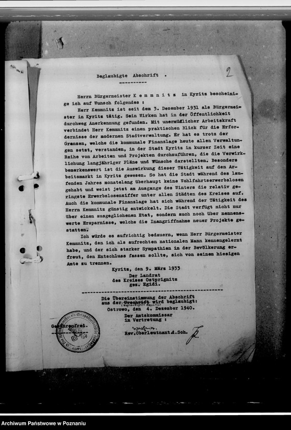 Obraz 6 z jednostki "Kemmnitz, Willy - komisarz obwodowy"