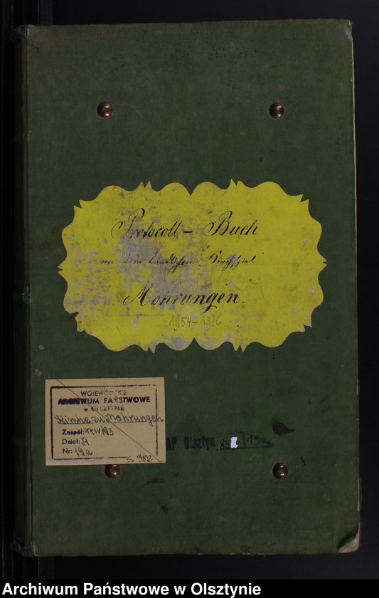 image.from.unit.number "Protocoll-Buch von dem ländliche Kirchspiels Mohrungen"