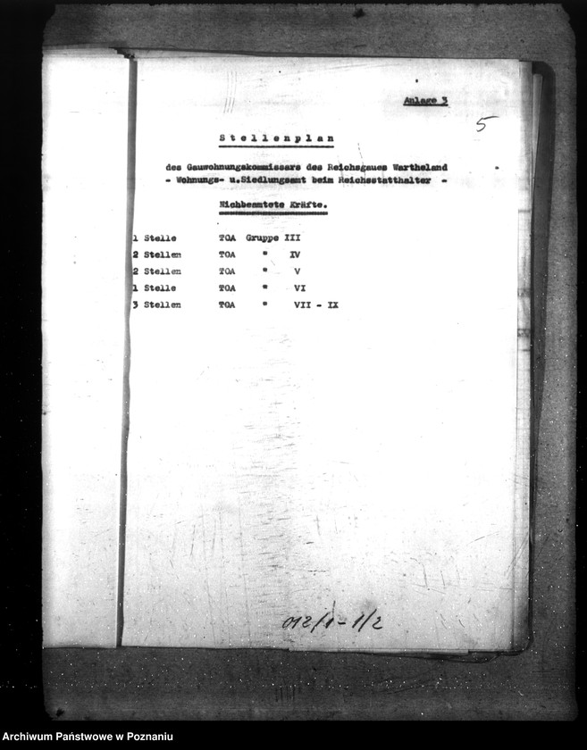Obraz 9 z jednostki "Organisation des Wohnungs- und Siedlungsamts"