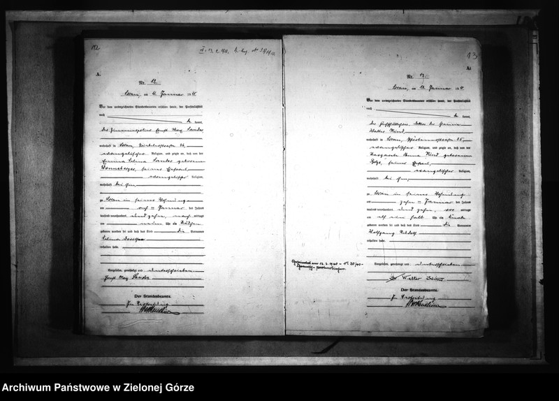 Obraz 11 z jednostki "[Księga akt urodzenia rok 1910-Żary miasto]"