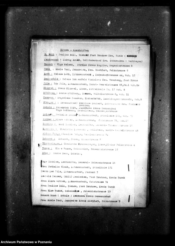 Obraz 13 z jednostki "Monatliche Zu- und Abgänge [Miesięczne zestawienia przybyłych i zwolnionych dzieci]."