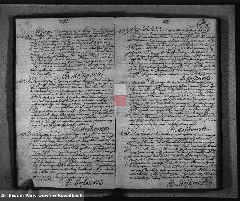 image.from.unit.number "Akta Duplikat zwana Urodzonych, Zaślubionych i Zmarłych Parafii Filipowskiej na rok 1862"
