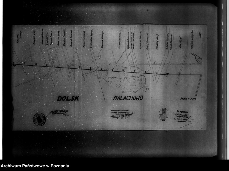 Obraz 12 z jednostki "Towarzystwo Elektryfikacji Okręgu Poznańskiego Spółka Akcyjna W Poznaniu plany sytuacyjne wsi i miast w związku z projektowaną elektryfikacją"