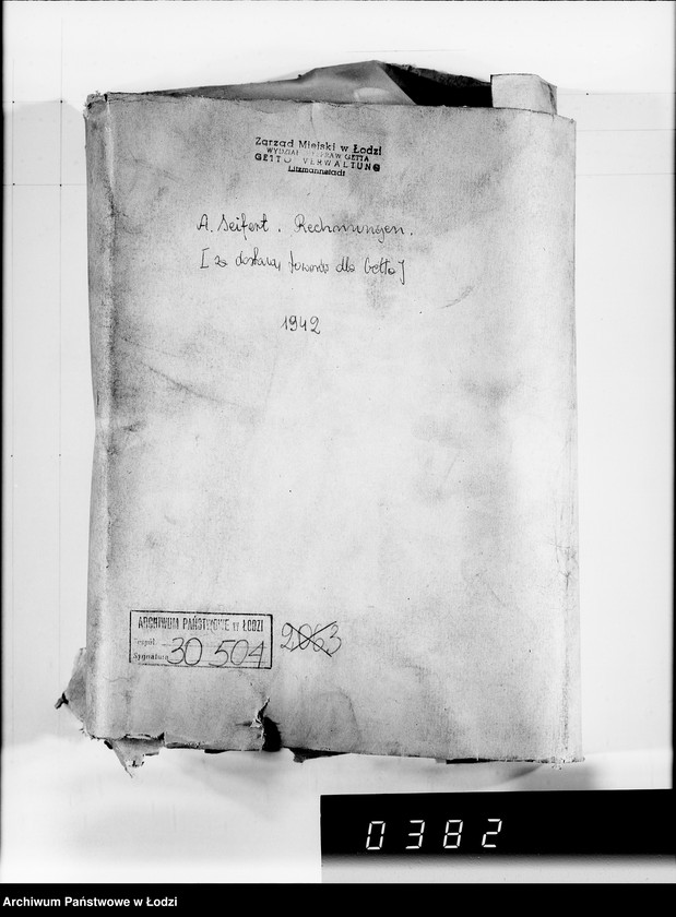 Obraz 4 z jednostki "A.Seifert Rechnungen. [za dostawy towarów dla Getta]"