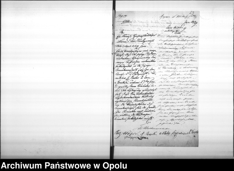 Obraz 19 z jednostki "Acta des Magistrats zu Oppeln betreffend den, zwischen den hiesigen Stadtkommune und dem hiesigen Königl[ichen] Land und Stadt-Gericht wegen Aufnahme der kranken Gefangenen in das städtische Krankenhaus, geschlossenen Vertrag"