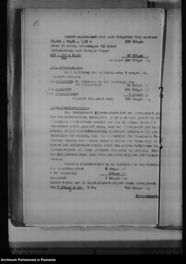 Obraz 17 z jednostki "Wertgutachten der (polnischen) beschlagnahmten Grundstücke"