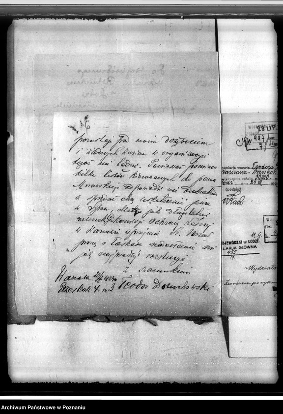 Obraz 10 z jednostki "Sprawa uzyskania zezwolenia na wyrąb jednorazowy 3 poręb w lesie majątku Mycielin powiat kaliski"