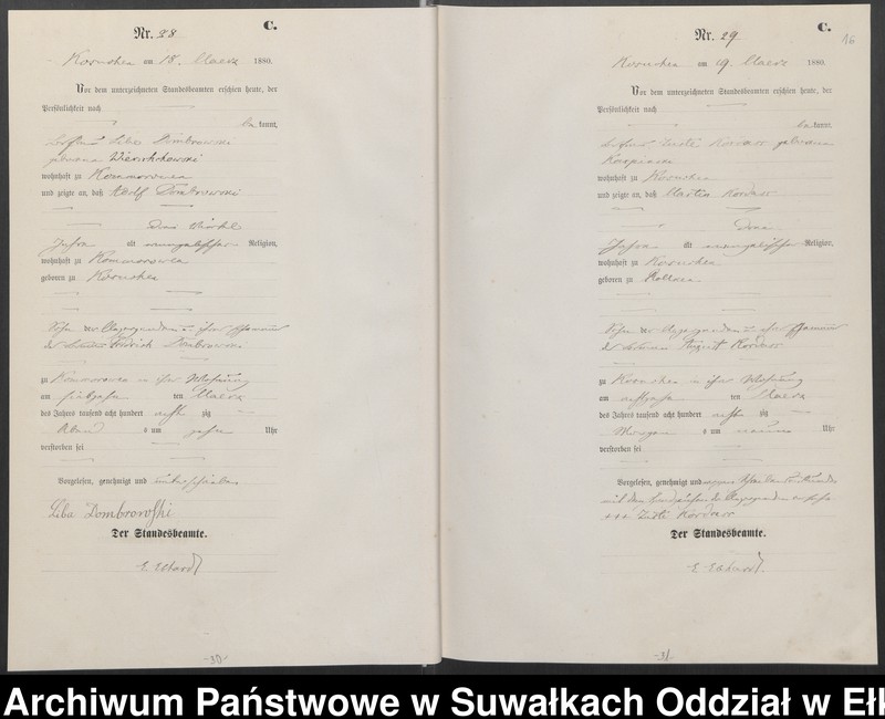 image.from.unit.number "Sterbe-Haupt-Register des Königlich Preussischen Standes-Amtes Belzonzen Kreis Johannisburg"