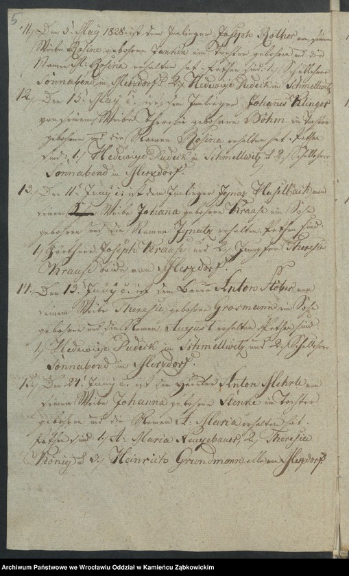 image.from.unit.number "Amtsgericht Schweidnitz Duplicate der Kirchenbücher von Gross Märzdorf"