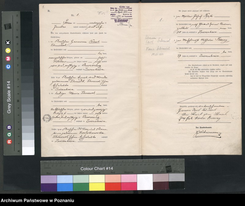 Obraz 3 z jednostki "Księga miejscowa małżeństw [Rejestr główny małżeństw]"