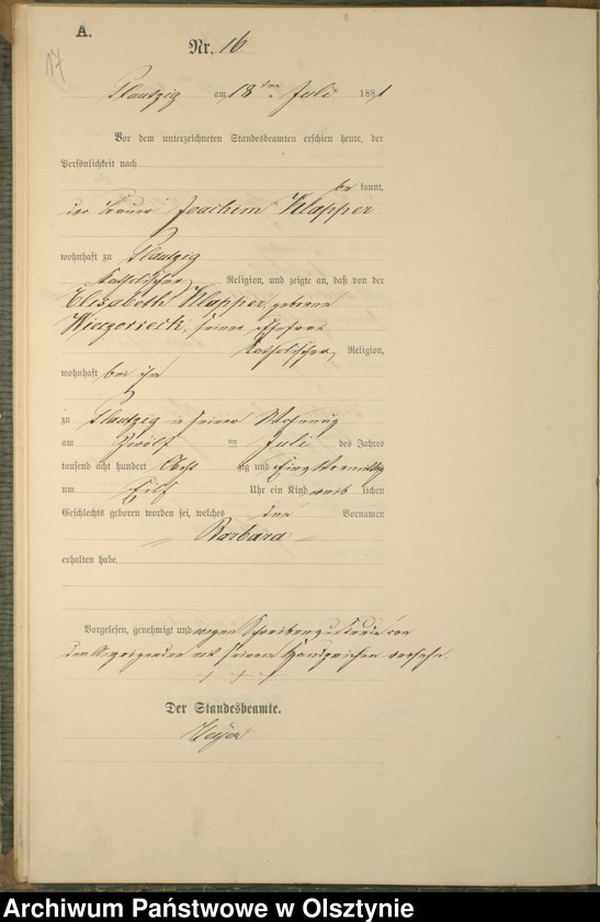 image.from.unit.number "Geburts-Haupt-Register Nr 1 - 22"