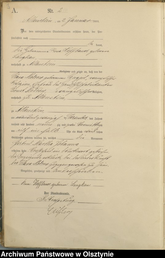 image.from.unit.number "Geburts-Haupt-Register Tom I,Nr 1 - 315"