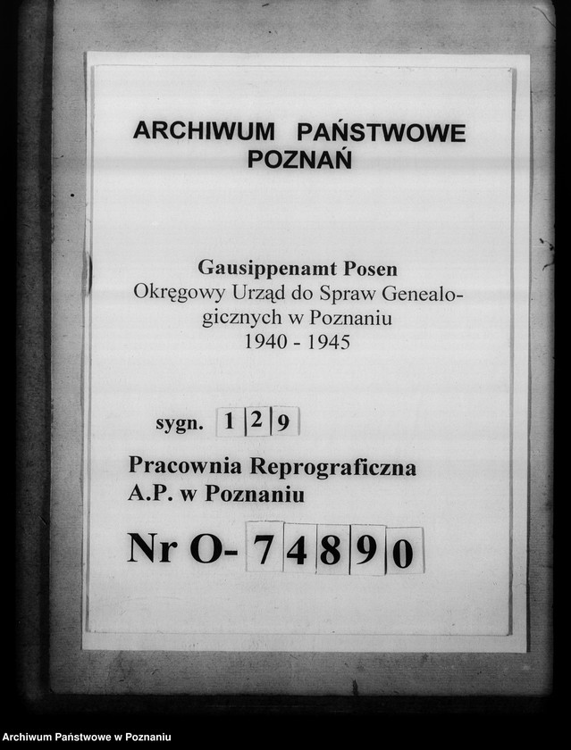 Obraz 1 z jednostki "[Korespondencja w sprawach organizacyjnych, sprawozdanie z działalności Kreissippenamt w Jarocine]"