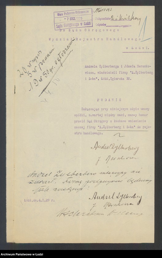 Obraz 3 z jednostki "A. Zylberberg i s-ka – sprzedaż dykt i fornitów"