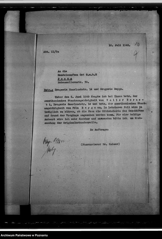 Obraz 16 z jednostki "Erfassung der Drogerien"