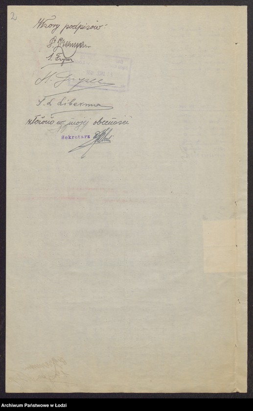 Obraz 4 z jednostki "Textyl Zelowski- Szoel Hersz Fryzer, Fiszel Liberman, Icek Lajzer Liberman, Chaim Fryzer- wyrób i sprzedaż towarów włókienniczych"