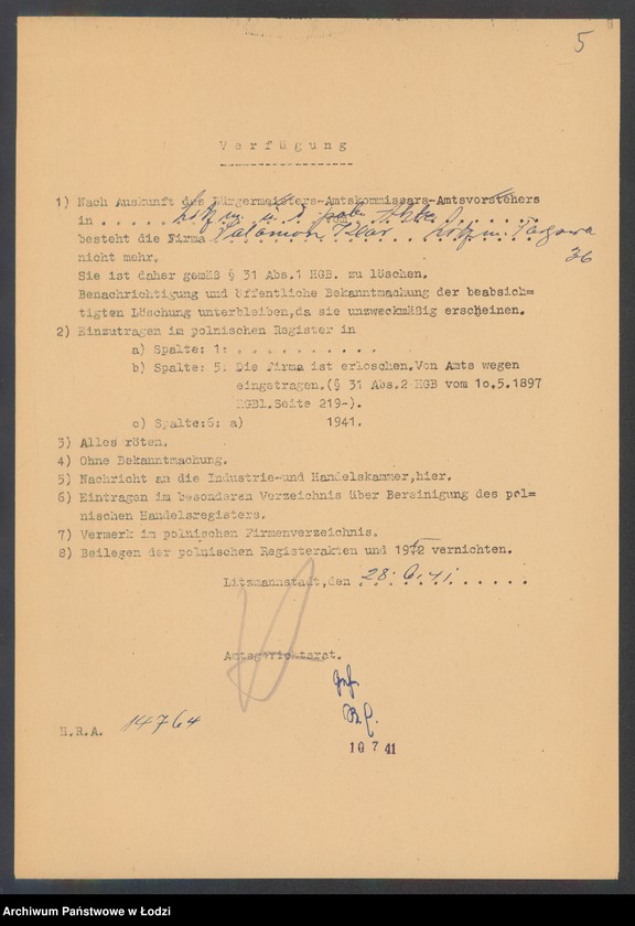 Obraz 7 z jednostki "Salomon Klar – sklep spożywczy"