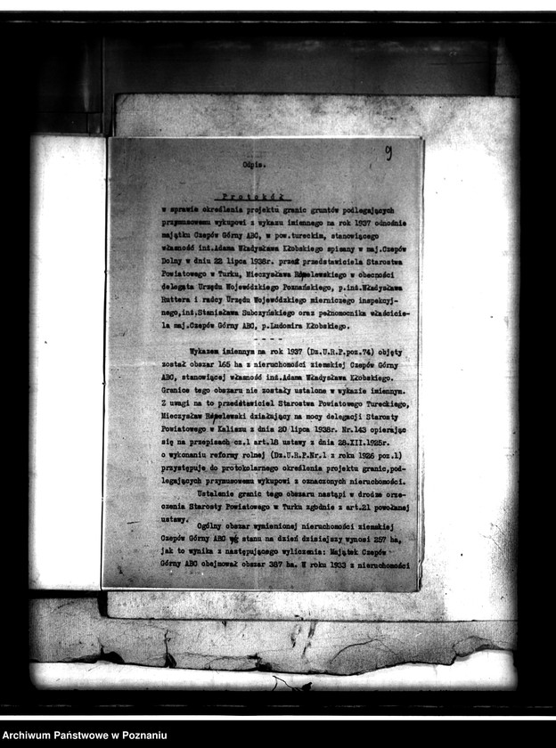 Obraz 12 z jednostki "Majątek Czepów Górny powiatu tureckiego przymusowy wykup"