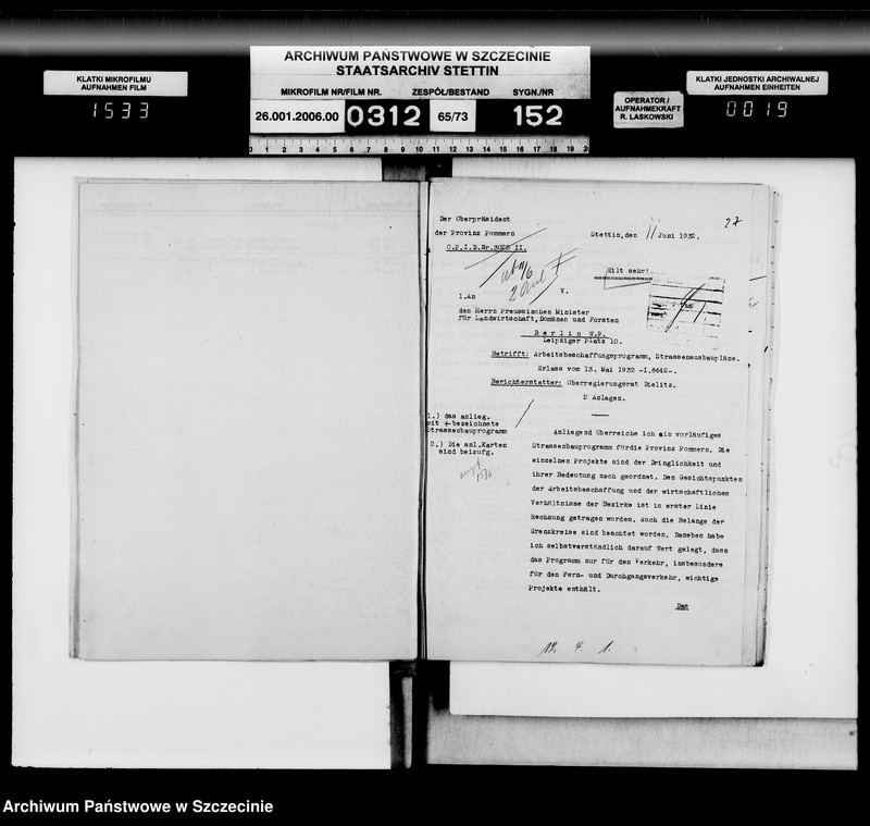 Obraz 19 z jednostki "Arbeitsbeschaffungsprogramm - Strassenausbau, vol. I gen."