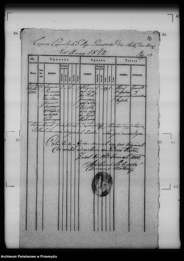 Obraz 20 z jednostki "[Kopie ksiąg metrykalnych parafii Siebieczów z filiami Leszczaków, Piwowszczyzna, Rusin, Wierzbiąż (dekanat Bełz)]"