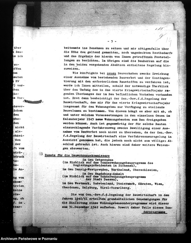 Obraz 18 z jednostki "Przydział materiałów budowlanych na potrzeby komisarza Rzeszy do spraw budowlanych"