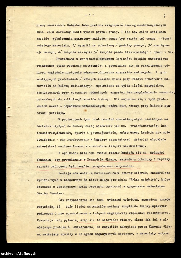 image.from.unit.number "[Kontrola Referatu Łączności Wydziału Organizacyjno - Wyszkoleniowego. Protokół, notatki.]"