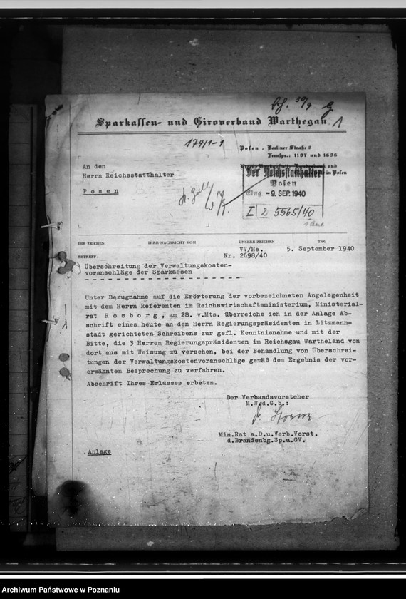 Obraz 5 z jednostki "Sparkassen und Giroverband Wartheland"