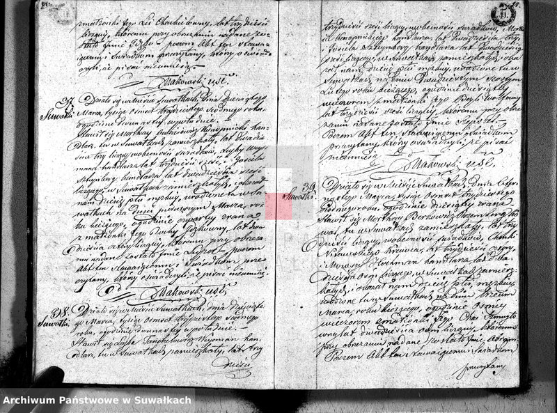 image.from.unit.number "Duplikat Akta Urzędnika Stanu Cwilnego Wyznania Moyżeszowego Okręgu Suwalskiego i Jeleniewskiego do zapisywania Urodzonych, Zaślubionych i Zmarłych z roku 1837"