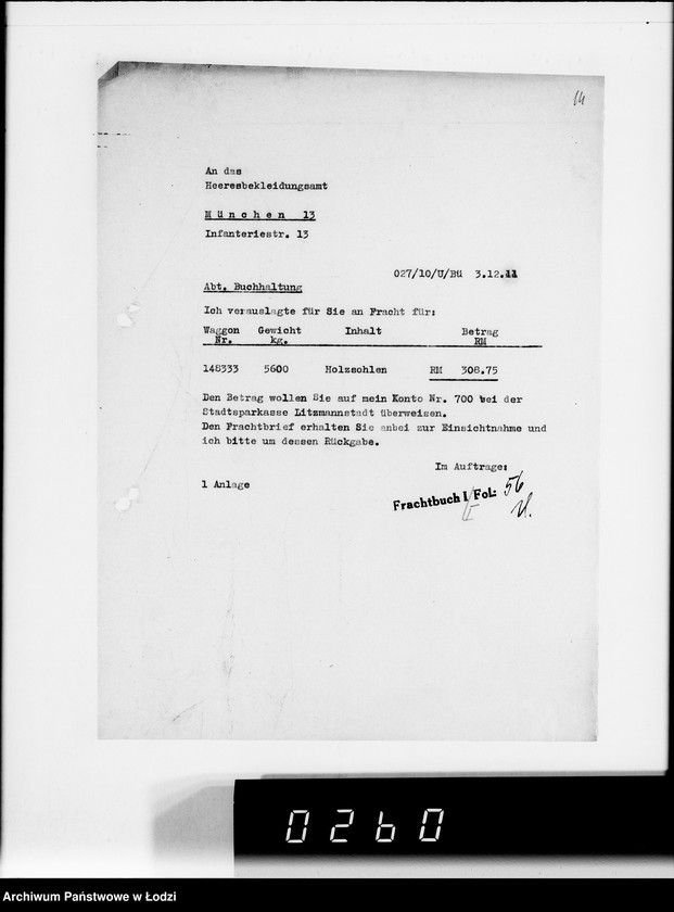 Obraz 18 z jednostki "Kriegsaufträge Belastungen"