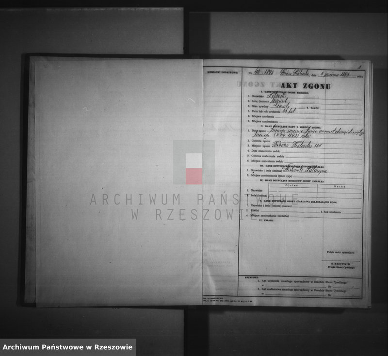 image.from.unit.number "Księga zgonów - Brzóza Królewska"